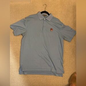 Peter Millar Light Blue Polo Shirt with Embroidered Logo